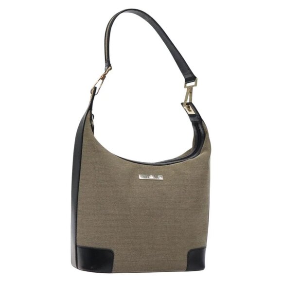 GUCCI Shoulder Bag Canvas Beige Gold - Picture 1 of 16